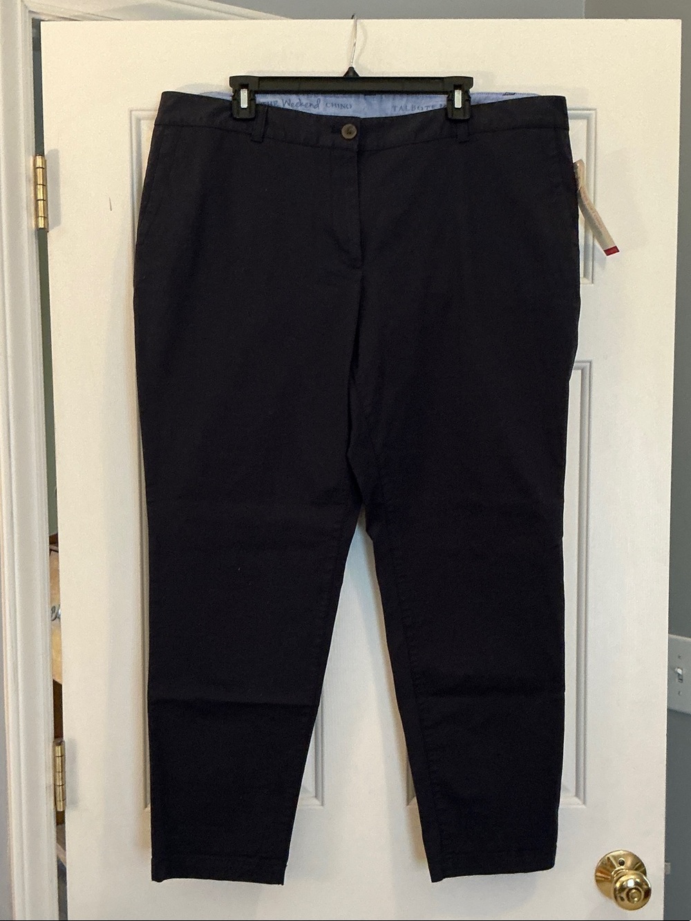 Talbots Women's Straight Leg Weekend Chino in Navy NWT size 16W
